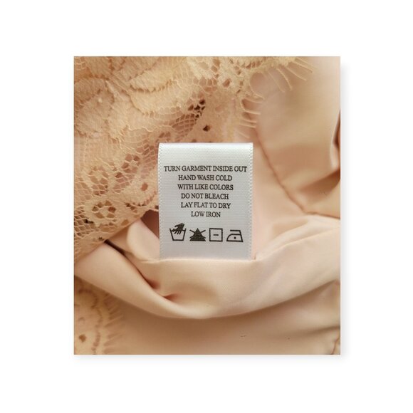 Anthropologie Beyond Vintage Peach Tea Lace Blouse Kimono Sleeve NWT Size L - Picture 13 of 16